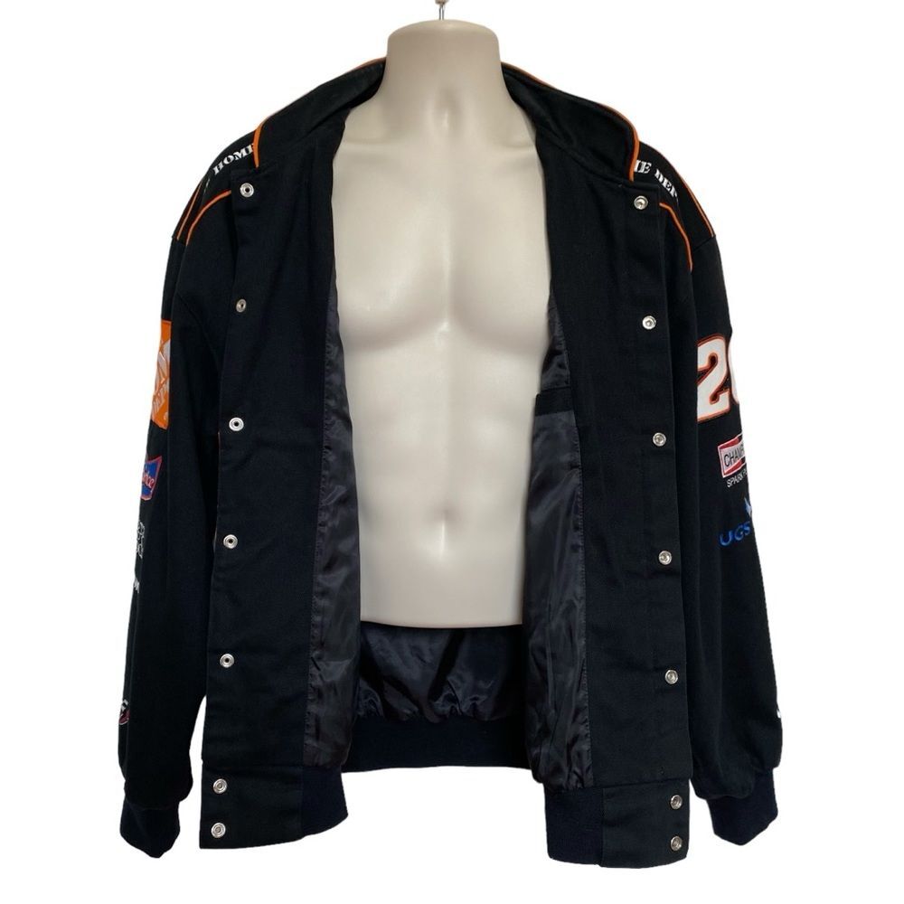Vintage Chase Authentics Tony Stewart No. 20 Home Depot NASCAR Bomber Jacket XL - Picture 4 of 16